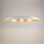 Lampa Wisząca Biała Miedziana GONDOLA L 40638 SIGMA