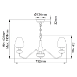 Żyrandol Armand – 3 źródła światła – Stary mosiądz DL-ARMAND3-AB Elstead Lighting