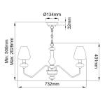 Żyrandol Armand – 5 źródeł światła – Stary mosiądz DL-ARMAND5-AB Elstead Lighting