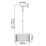 Lampa wisząca Corona – 2 źródła światła – Satynowa biel/ Polerowany nikiel DL-CORONA-2P-WPN Elstead Lighting