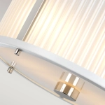 Lampa wisząca Corona – 2 źródła światła – Satynowa biel/ Polerowany nikiel DL-CORONA-2P-WPN Elstead Lighting