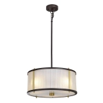 kinkiecik.pl Lampa wisząca Corona – 3 źródła światła – Stary brąz/ Stary mosiądz DL-CORONA-3P-BAB Elstead Lightnig