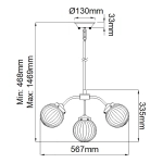 Lampa wisząca Cosmos – 5 źródeł światła DL-COSMOS5 Elstead Lighting