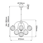 Lampa wisząca Cosmos – 9 źródeł światła DL-COSMOS9 Elstead Lighting