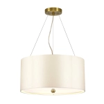 Lampa wisząca 46 cm Pearce – 3 źródła światła – Postarzany mosiądz DL-PEARCE18-3LT-IV-AB Elstead Lighting