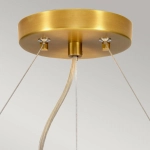 Lampa wisząca 56 cm Pearce – 5 źródeł światła – Postarzany mosiądz DL-PEARCE22-5LT-IV-AB Elstead Lighting