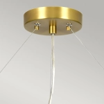 Lampa wisząca 66 cm Pearce – 5 źródeł światła – Postarzany mosiądz DL-PEARCE26-5LT-IV-AB Elstead Lighting