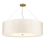 Lampa wisząca 86 cm Pearce – 7 źródeł światła – Postarzany mosiądz DL-PEARCE34-7LT-IV-AB Elstead Lighting
