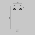 Lampa stojąca Landscape Lighting Wall Street O010FL-02B Maytoni - zdjęcie dodatkowe 5