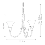 Żyrandol Emily – 3 źródła światła EM3-COPPER Elstead Lighting