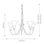 Żyrandol Emily – 5 źródeł światła EM5-COPPER Elstead Lighting