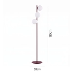 Lampa podłogowa MAGNUS LP3 BURGUND OPAL 1644/LP3 EMIBIG - zdjęcie dodatkowe 3