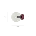 Kinkiet MAGNUS K1 BURGUND TRANSPARENT 1645/K1 EMIBIG - zdjęcie dodatkowe 3