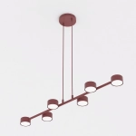 Lampa wisząca MEGARA 6 BURGUNDY 1706/6 EMIBIG - zdjęcie produktu