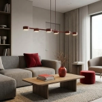 Lampa wisząca MEGARA 6 BURGUNDY 1706/6 EMIBIG - zdjęcie dodatkowe 3
