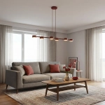 Lampa wisząca MEGARA 6 BURGUNDY 1706/6 EMIBIG - zdjęcie dodatkowe 4