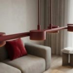 Lampa wisząca MEGARA 6 BURGUNDY 1706/6 EMIBIG - zdjęcie dodatkowe 5