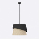 Lampa wisząca CANVA 1 BLACK NATURAL 1709/1 EMIBIG - zdjęcie produktu
