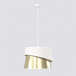 Lampa wisząca CANVA 1 WHITE GOLD 1710/1 EMIBIG - zdjęcie produktu