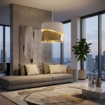 Lampa wisząca CANVA 1 WHITE GOLD 1710/1 EMIBIG - zdjęcie dodatkowe 3