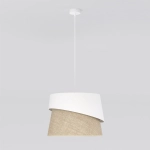Lampa wisząca CANVA 1 WHITE NATURAL 1711/1 EMIBIG - zdjęcie produktu