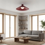 Lampa sufitowa MONO 1L PLAFON BURGUNDY OPAL 1720/1L EMIBIG - zdjęcie dodatkowe 3