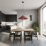 Lampa wisząca MONO 1L BURGUNDY OPAL 1725/1L EMIBIG - zdjęcie dodatkowe 3