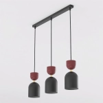 Lampa wisząca GAUDI 3 BLACK BURGUNDY 1737/3B EMIBIG - zdjęcie produktu