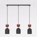 Lampa wisząca GAUDI 3 BLACK BURGUNDY 1737/3B EMIBIG - zdjęcie dodatkowe 1