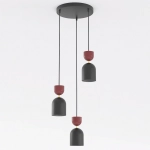 Lampa wisząca GAUDI 3PREM BLACK BURGUNDY 1737/3PREM EMIBIG - zdjęcie produktu
