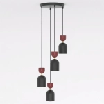 Lampa wisząca GAUDI 4PREM BLACK BURGUNDY 1737/4PREM EMIBIG - zdjęcie dodatkowe 1