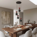 Lampa wisząca GAUDI 4PREM BLACK BURGUNDY 1737/4PREM EMIBIG - zdjęcie dodatkowe 3