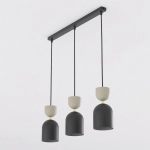 Lampa wisząca GAUDI 3 BLACK MOKKA 1738/3 EMIBIG - zdjęcie produktu