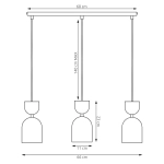 Lampa wisząca GAUDI 3 BLACK MOKKA 1738/3 EMIBIG - zdjęcie dodatkowe 6