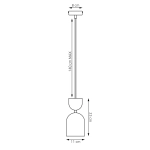 Lampa wisząca GAUDI 1 BLACK ORANGE 1739/1 EMIBIG - zdjęcie dodatkowe 5