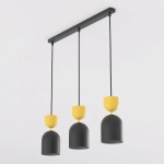 Lampa wisząca GAUDI 3 BLACK ORANGE 1739/3 EMIBIG - zdjęcie produktu