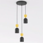 Lampa wisząca GAUDI 3PREM BLACK ORANGE 1739/3PREM EMIBIG - zdjęcie produktu