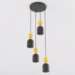 Lampa wisząca GAUDI 4PREM BLACK ORANGE 1739/4PREM EMIBIG - zdjęcie produktu