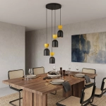 Lampa wisząca GAUDI 4PREM BLACK ORANGE 1739/4PREM EMIBIG - zdjęcie dodatkowe 3