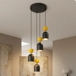 Lampa wisząca GAUDI 4PREM BLACK ORANGE 1739/4PREM EMIBIG - zdjęcie dodatkowe 4