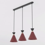 Lampa wisząca KLEVER 3 BURGUNDY BLACK 1740/3 EMIBIG - zdjęcie produktu