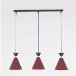 Lampa wisząca KLEVER 3 BURGUNDY BLACK 1740/3 EMIBIG - zdjęcie dodatkowe 1