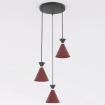Lampa wisząca KLEVER 3PREM BURGUNDY BLACK 1740/3PREM EMIBIG - zdjęcie produktu