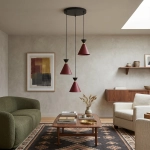 Lampa wisząca KLEVER 3PREM BURGUNDY BLACK 1740/3PREM EMIBIG - zdjęcie dodatkowe 2