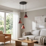 Lampa wisząca KLEVER 3PREM BURGUNDY BLACK 1740/3PREM EMIBIG - zdjęcie dodatkowe 3