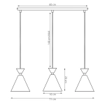 Lampa wisząca KLEVER 3 MOKKA BLACK 1741/3 EMIBIG - zdjęcie dodatkowe 7