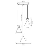 Lampa wisząca KLEVER 3PREM WHITE BLACK 1743/3PREM EMIBIG - zdjęcie dodatkowe 6