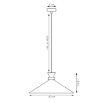 Lampa wisząca OLIVO 1M BURGUNDY 1751/1M EMIBIG - zdjęcie dodatkowe 5