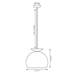 Lampa wisząca GEO 1 BLACK BURGUNDY 1752/1 EMIBIG - zdjęcie dodatkowe 5