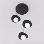 Lampa wisząca FLORA 3PREM BLACK OPAL 1758/3 EMIBIG - zdjęcie dodatkowe 1